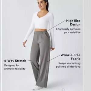 Halara NWT straight leg leggings material pants XS petite gray